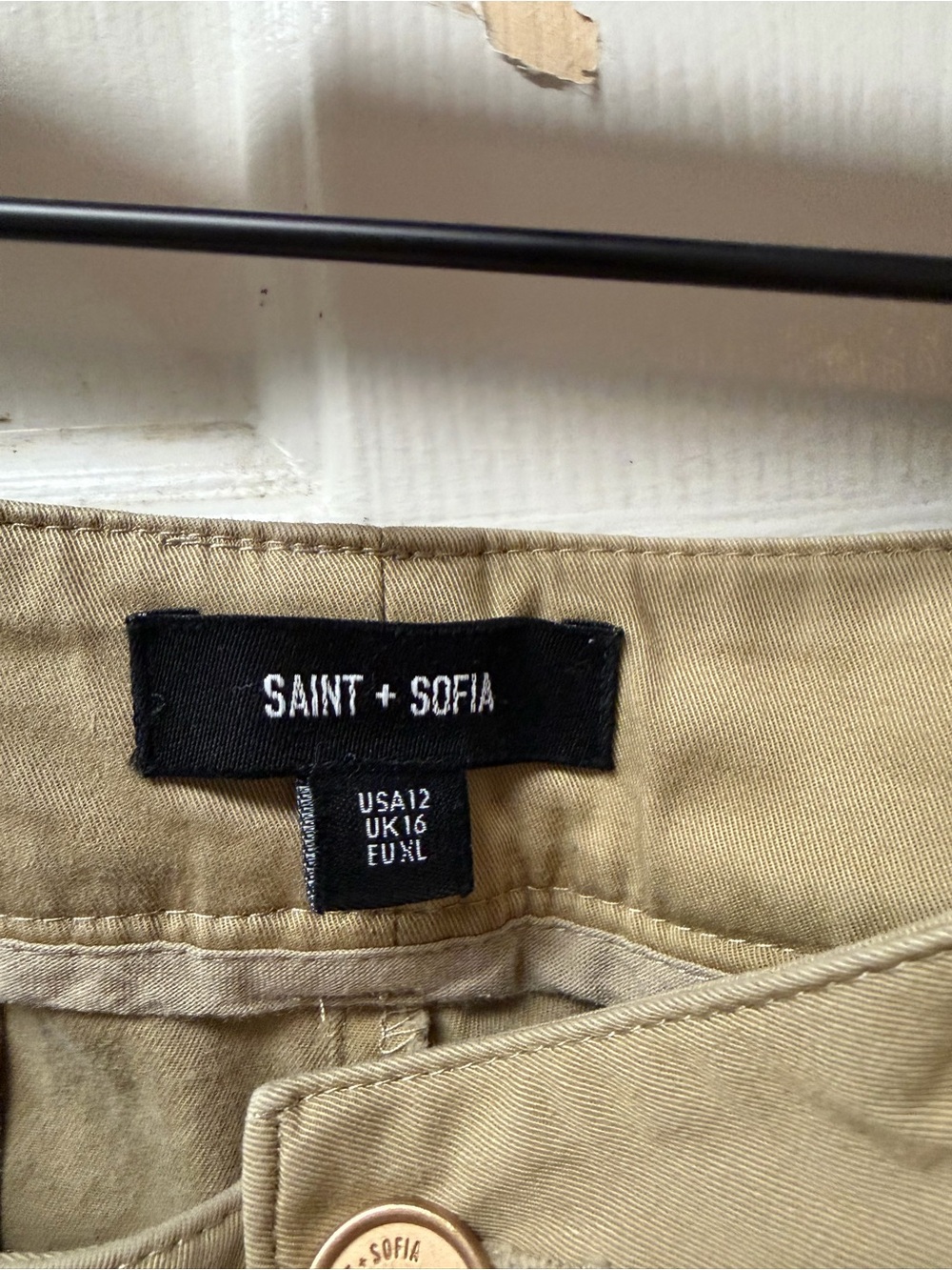Saint + Sofia Women's Khaki Trousers